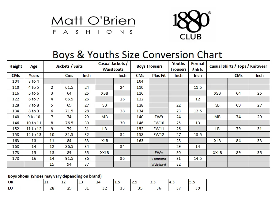 1880 Club Boys Junior Jacket 15139