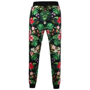 3D Flower Print Jogger Pants - S