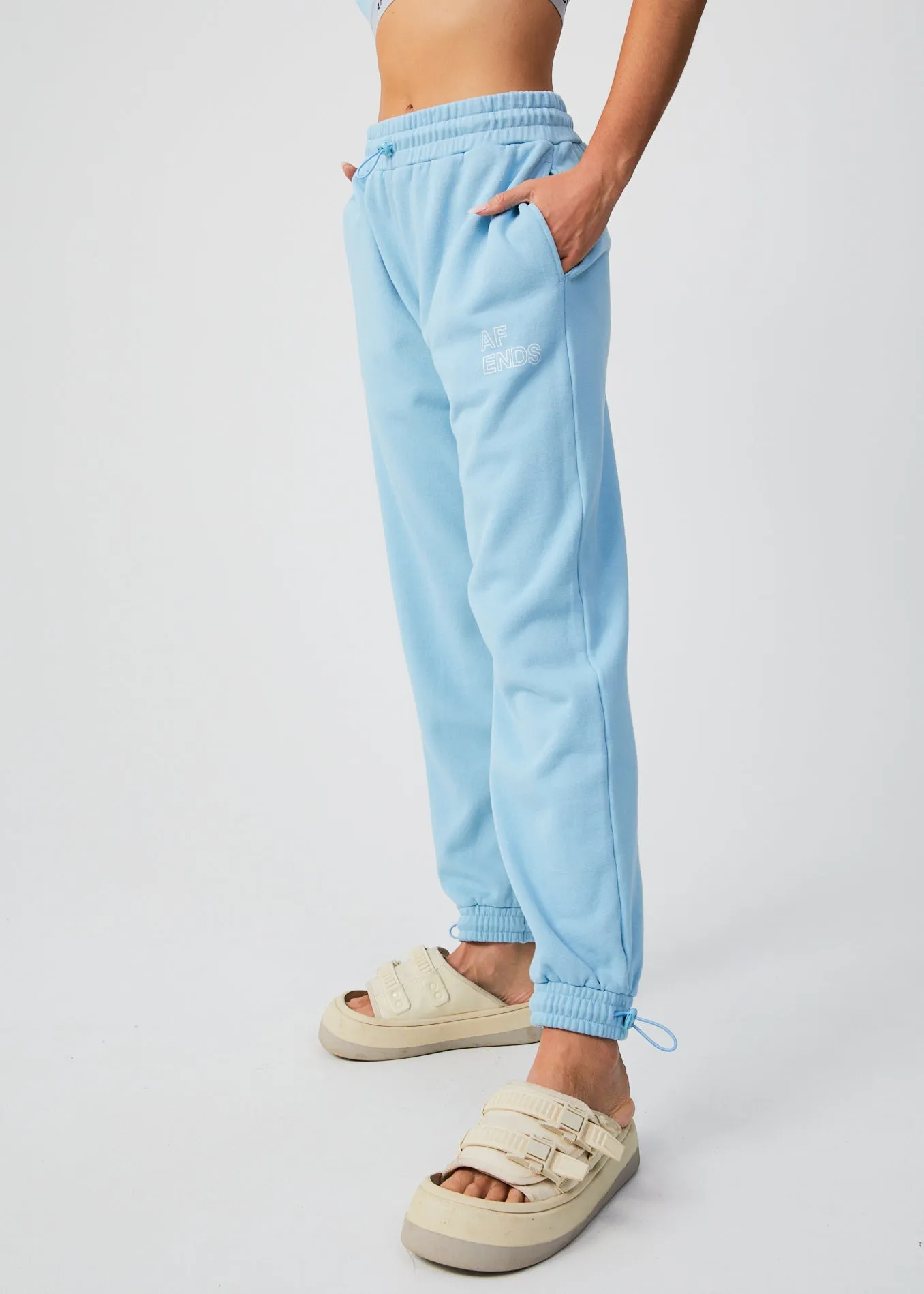 AFENDS Unisex Conditional - Unisex Sweat Pants - Sky Blue