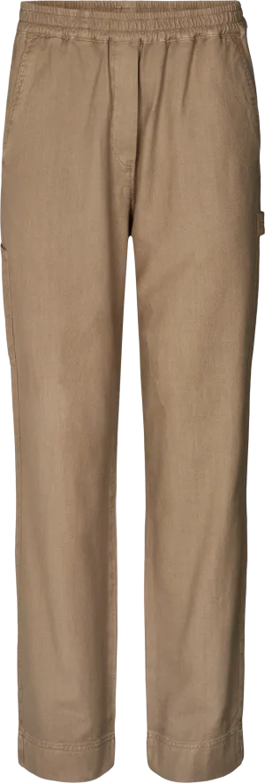 Alina Cotton Work Wear Pant - Shitake