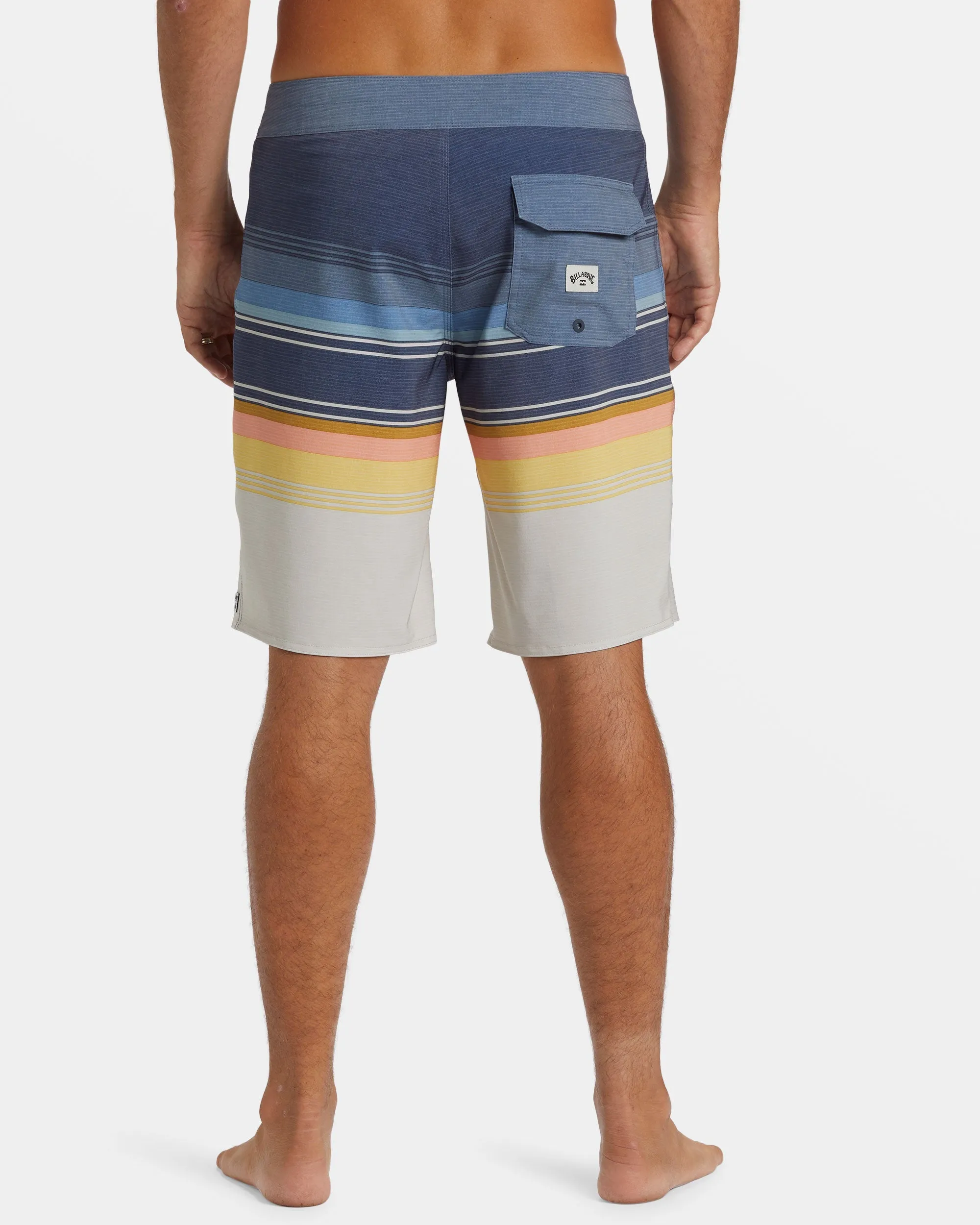 All Day Stripe Pro 20" Boardshorts - Dusty Navy