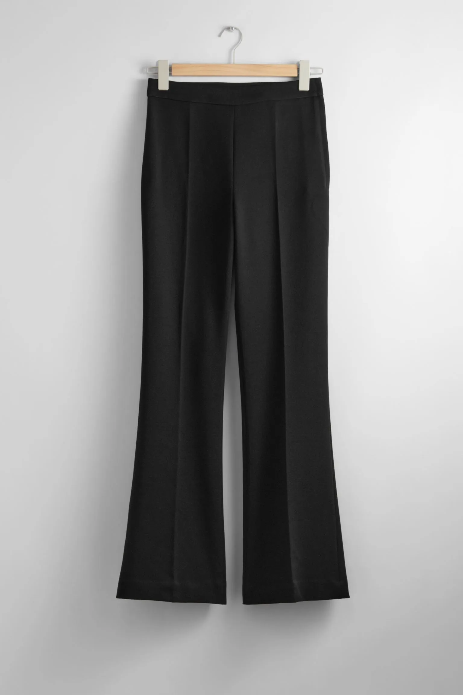 & Other Stories Flared Legs Pants, black