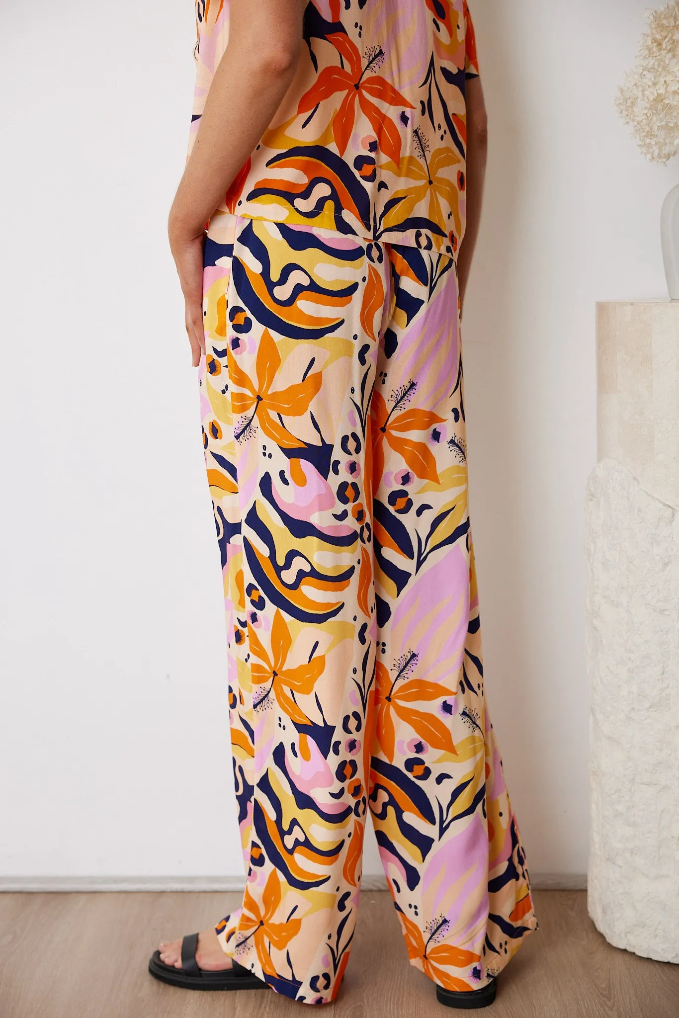 Anahora Pants - Orange Print