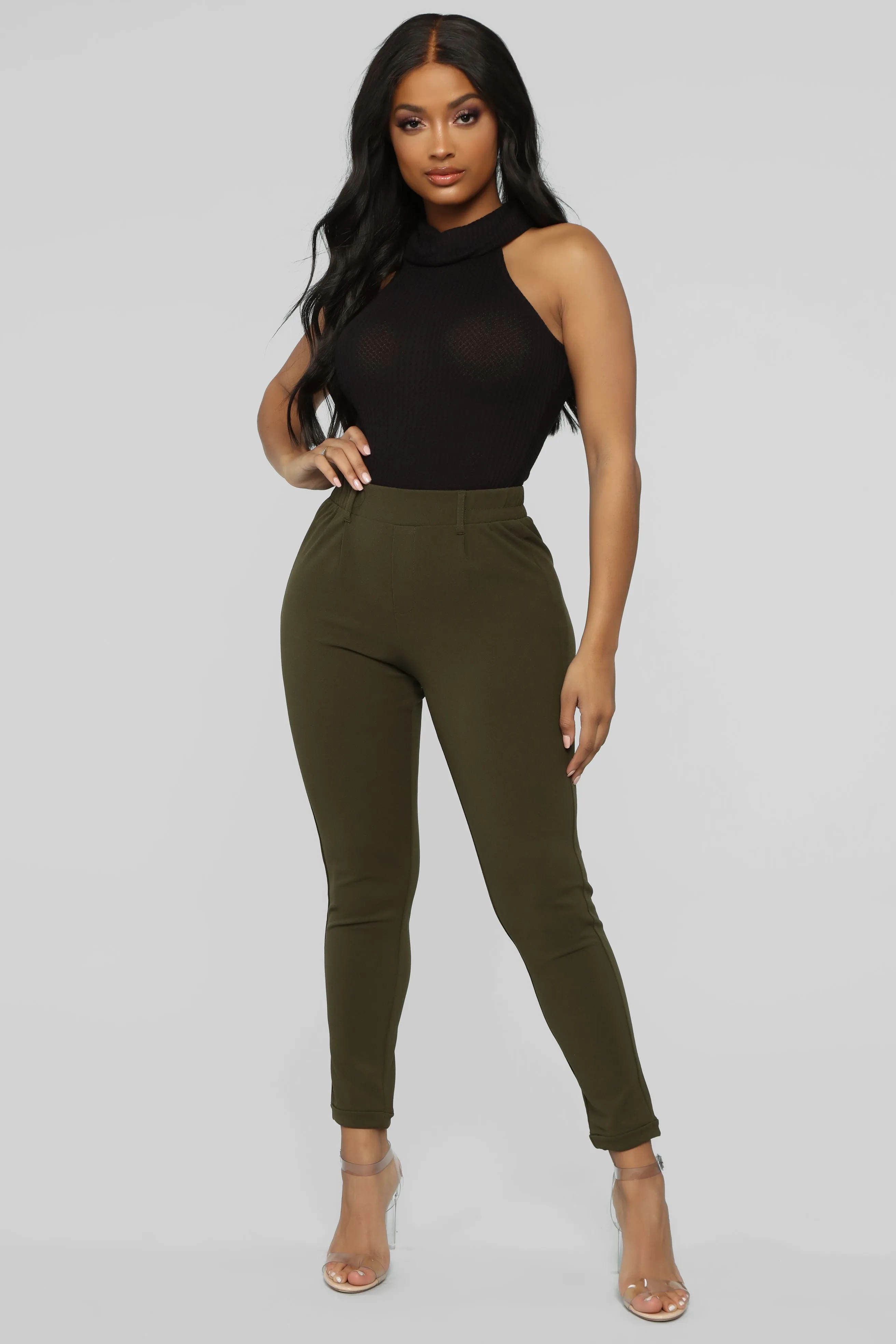 Back In Business Pants - Olive