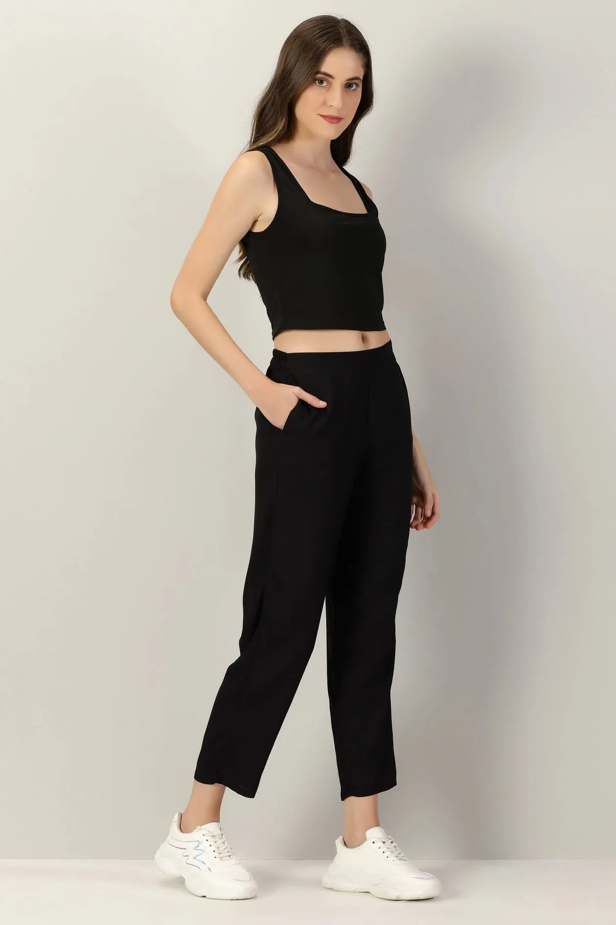 Black Straight Pant