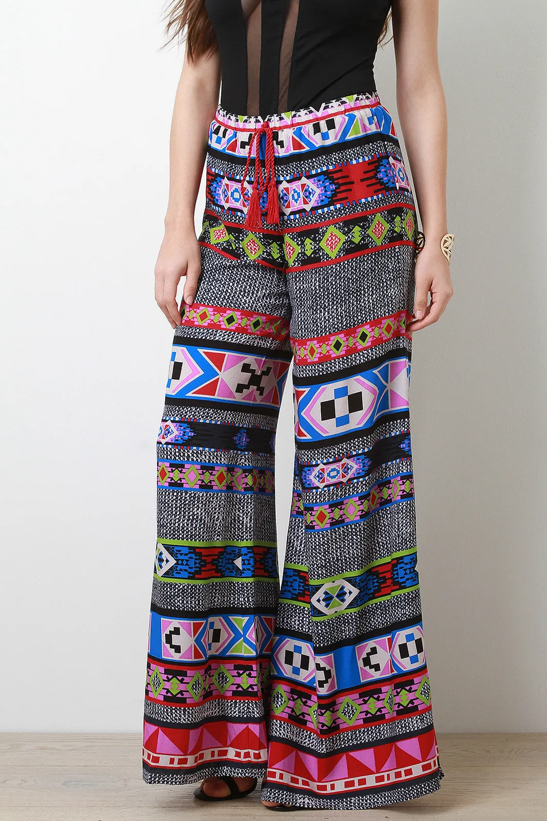 Boho Tribal Palazzo Pants