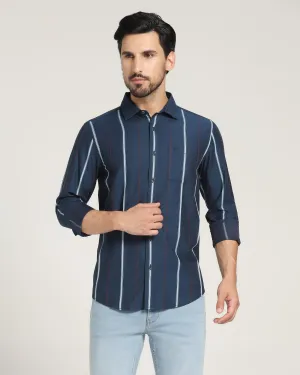 Casual Navy Striped Shirt - Lyman