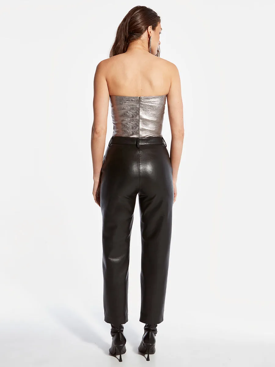 CINEMATIQUE STRETCH LEATHER BUSTIER