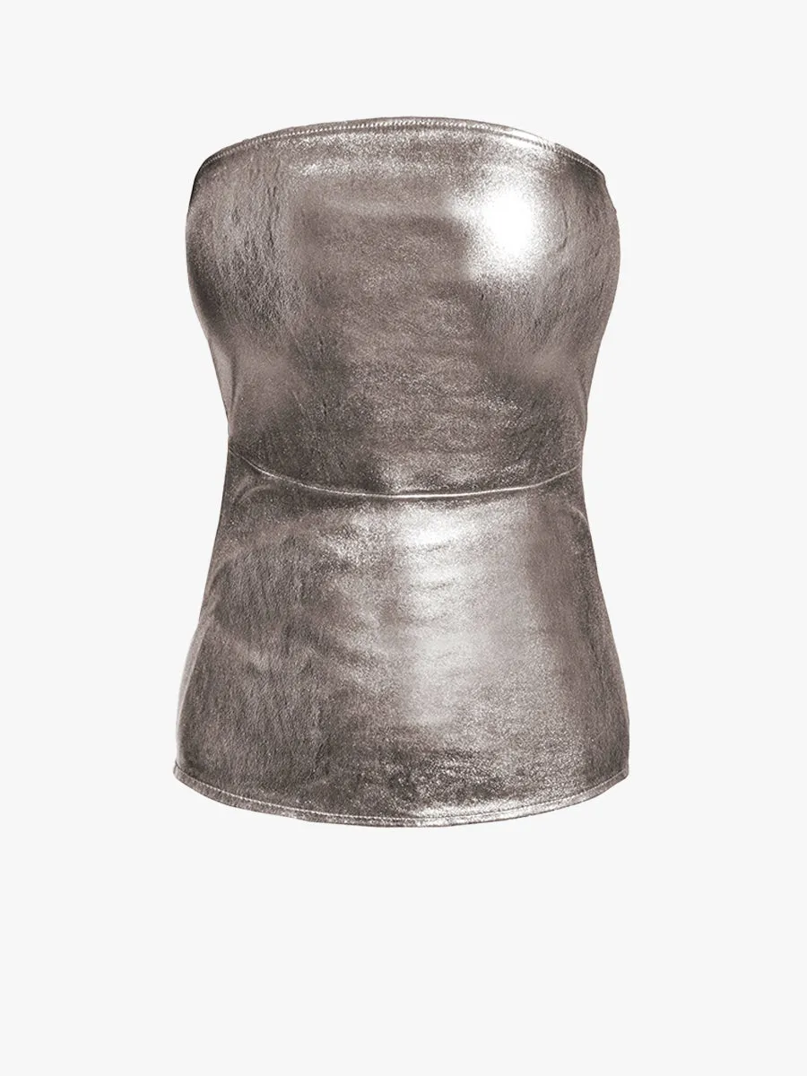 CINEMATIQUE STRETCH LEATHER BUSTIER