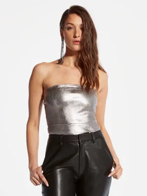 CINEMATIQUE STRETCH LEATHER BUSTIER