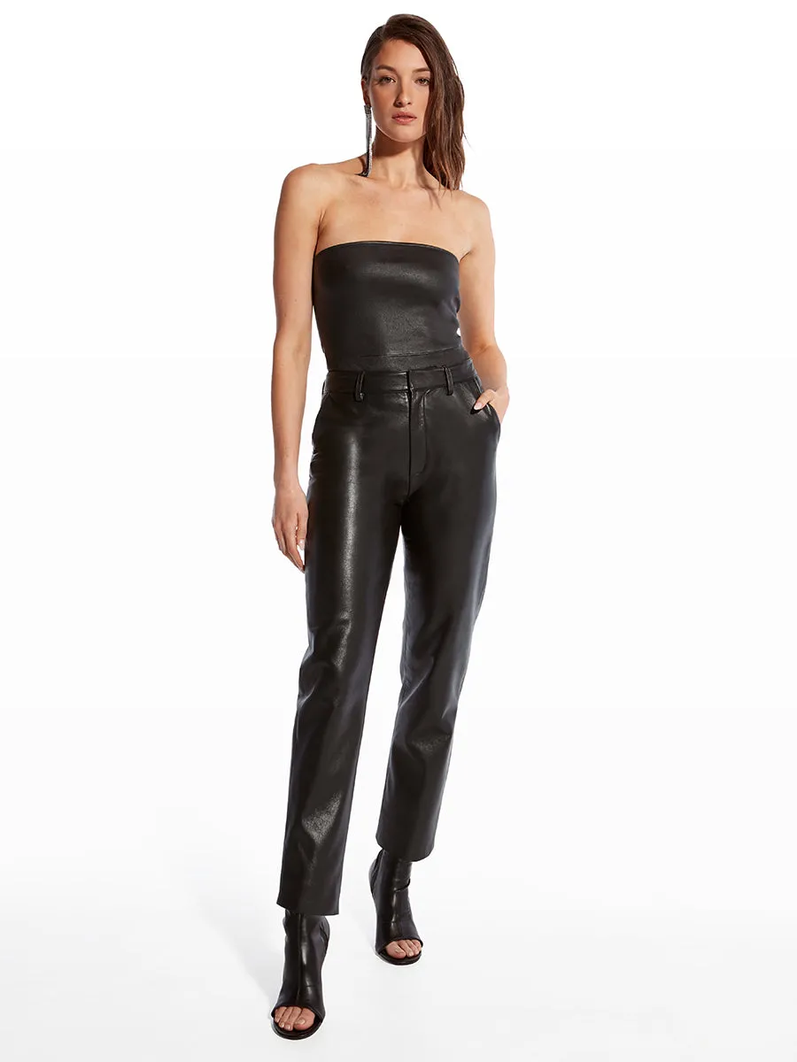 CINEMATIQUE STRETCH LEATHER BUSTIER