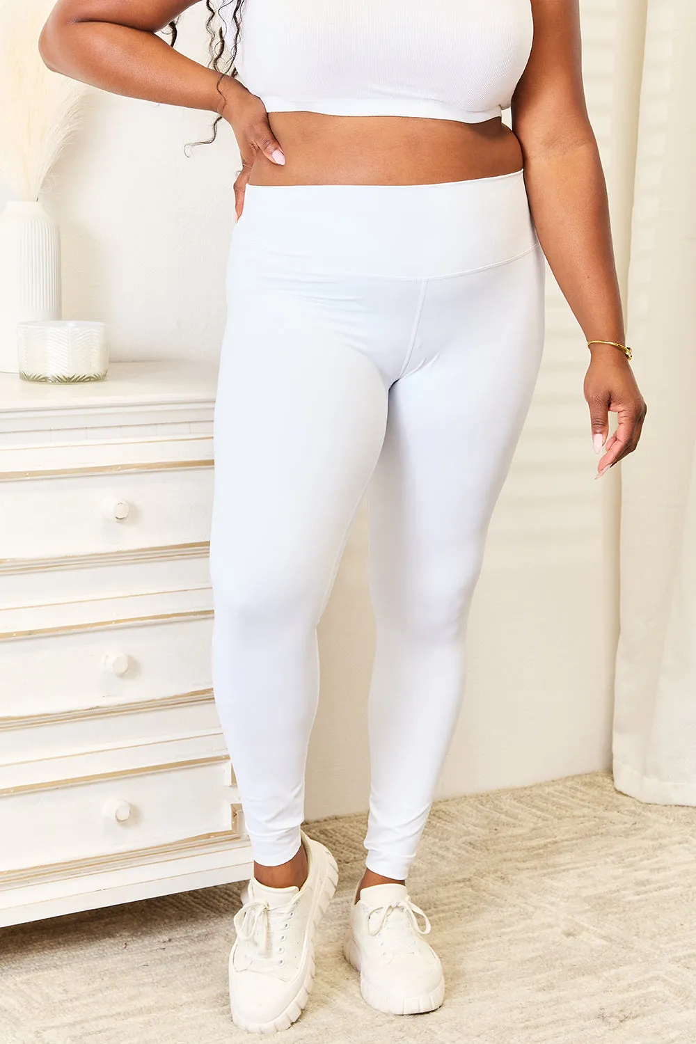 Double Take Wide Waistband Sports Leggings