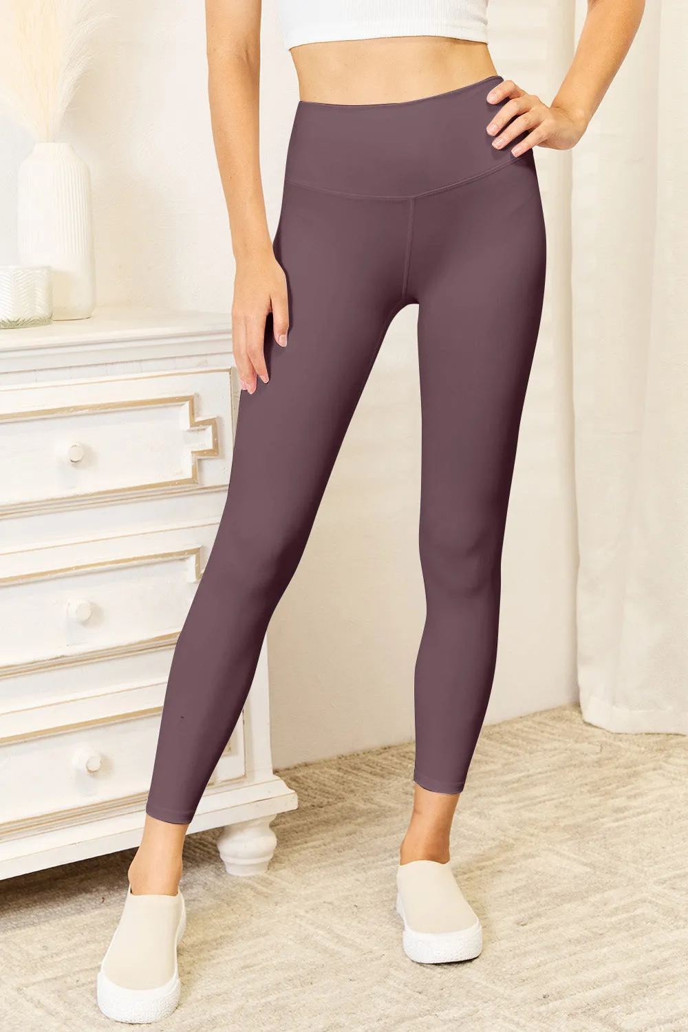 Double Take Wide Waistband Sports Leggings