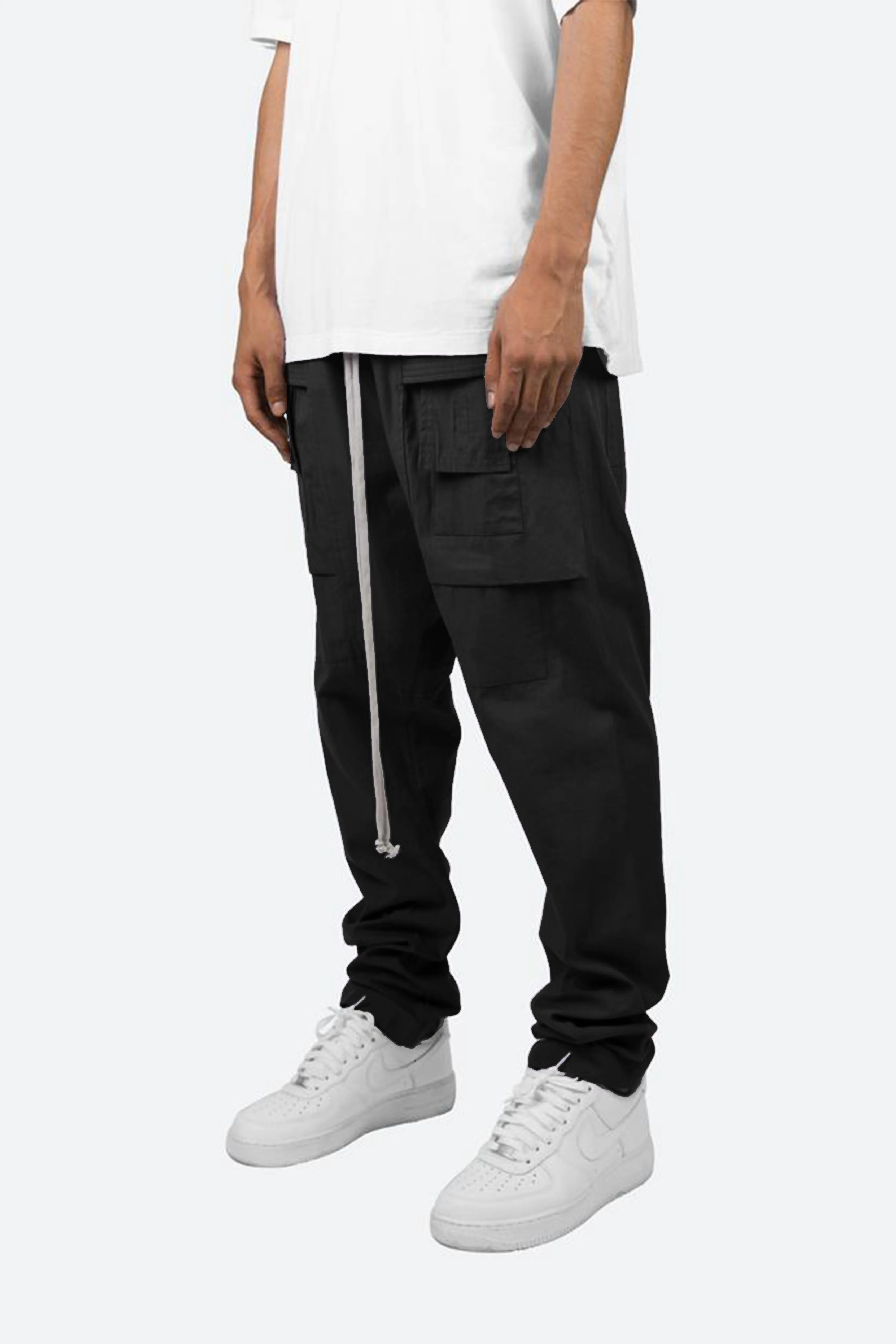 Drop Crotch Cargo Pants - Black