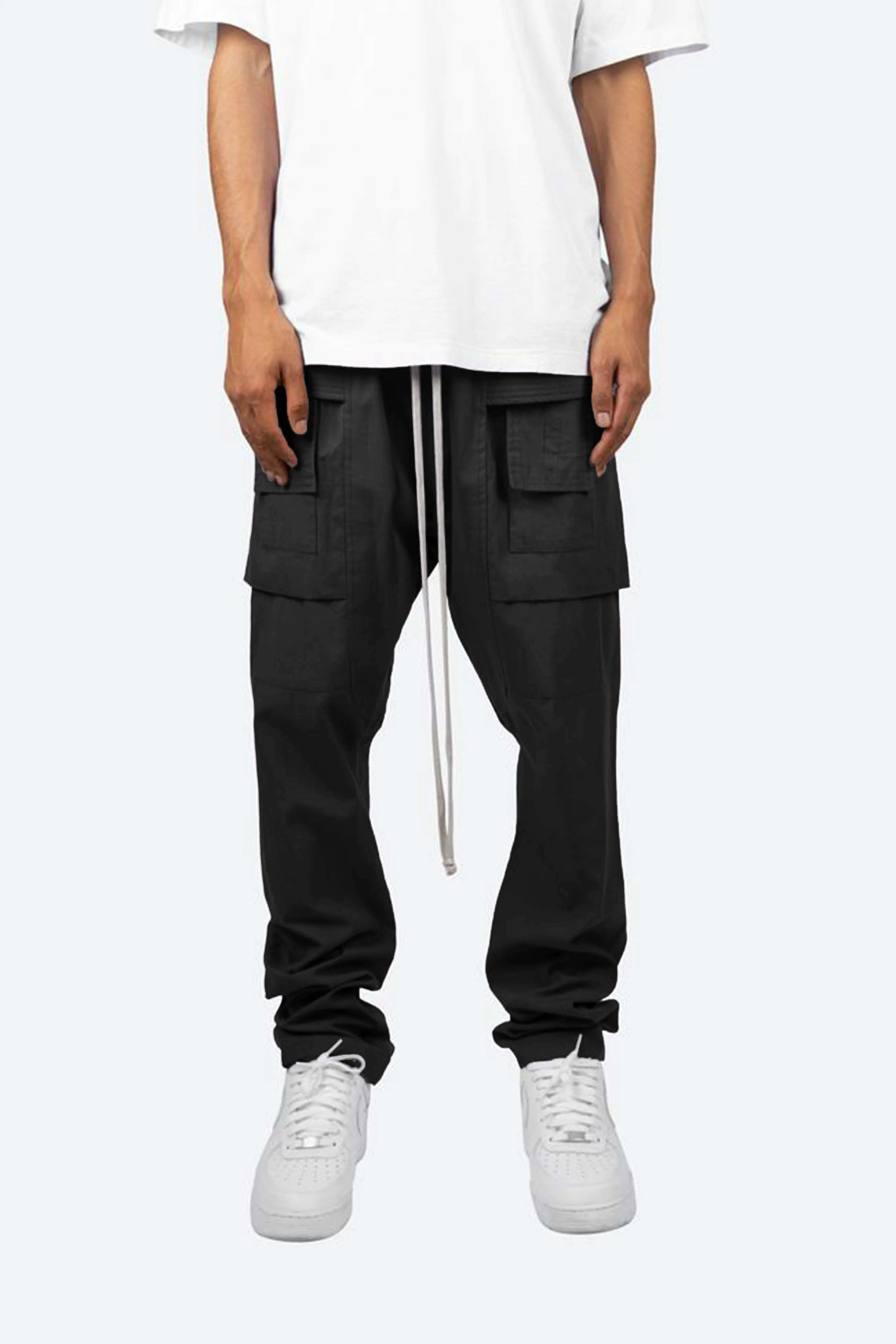 Drop Crotch Cargo Pants - Black