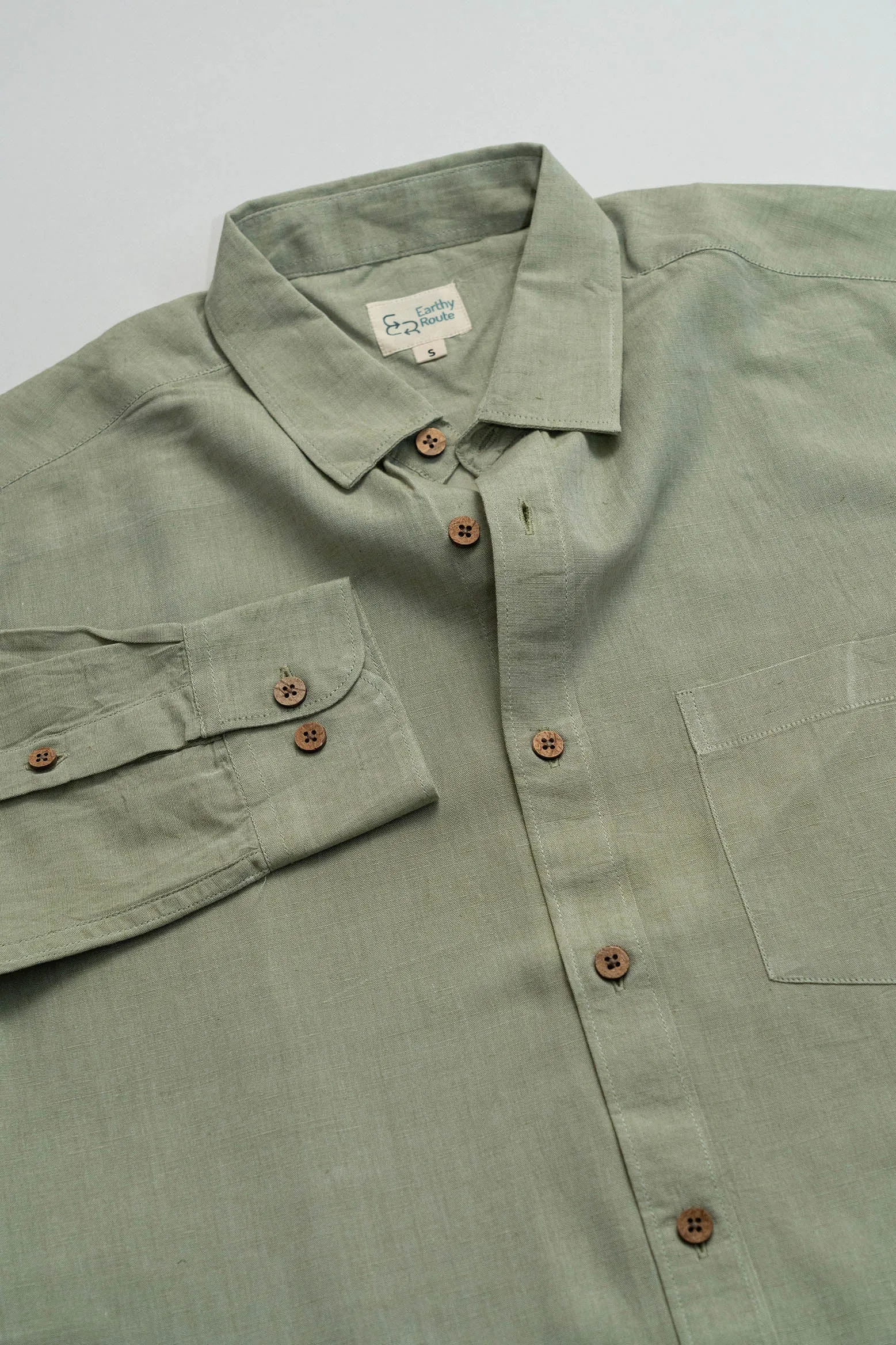 Earthy Route Military green · full sleeve shirt