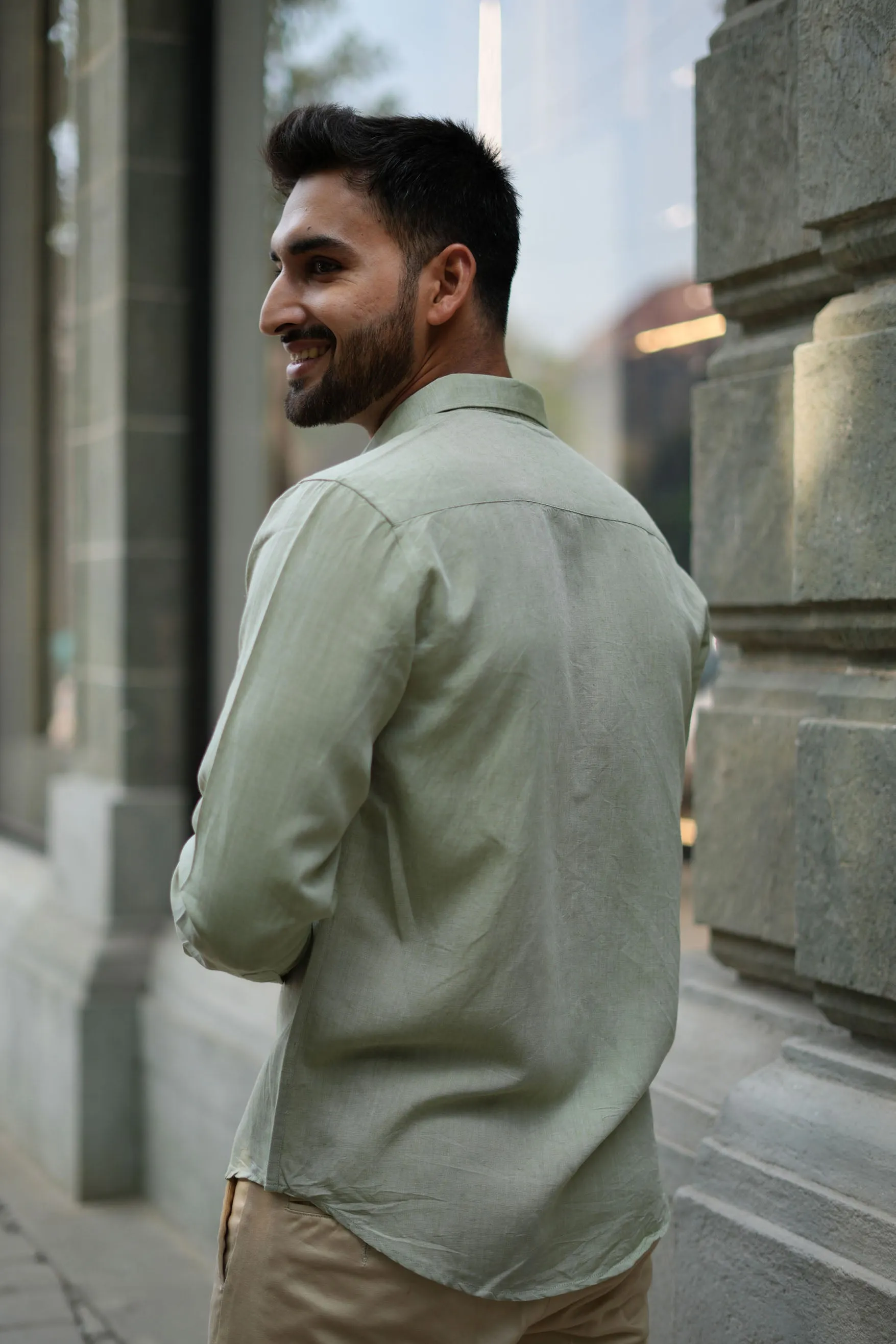 Earthy Route Military green · full sleeve shirt