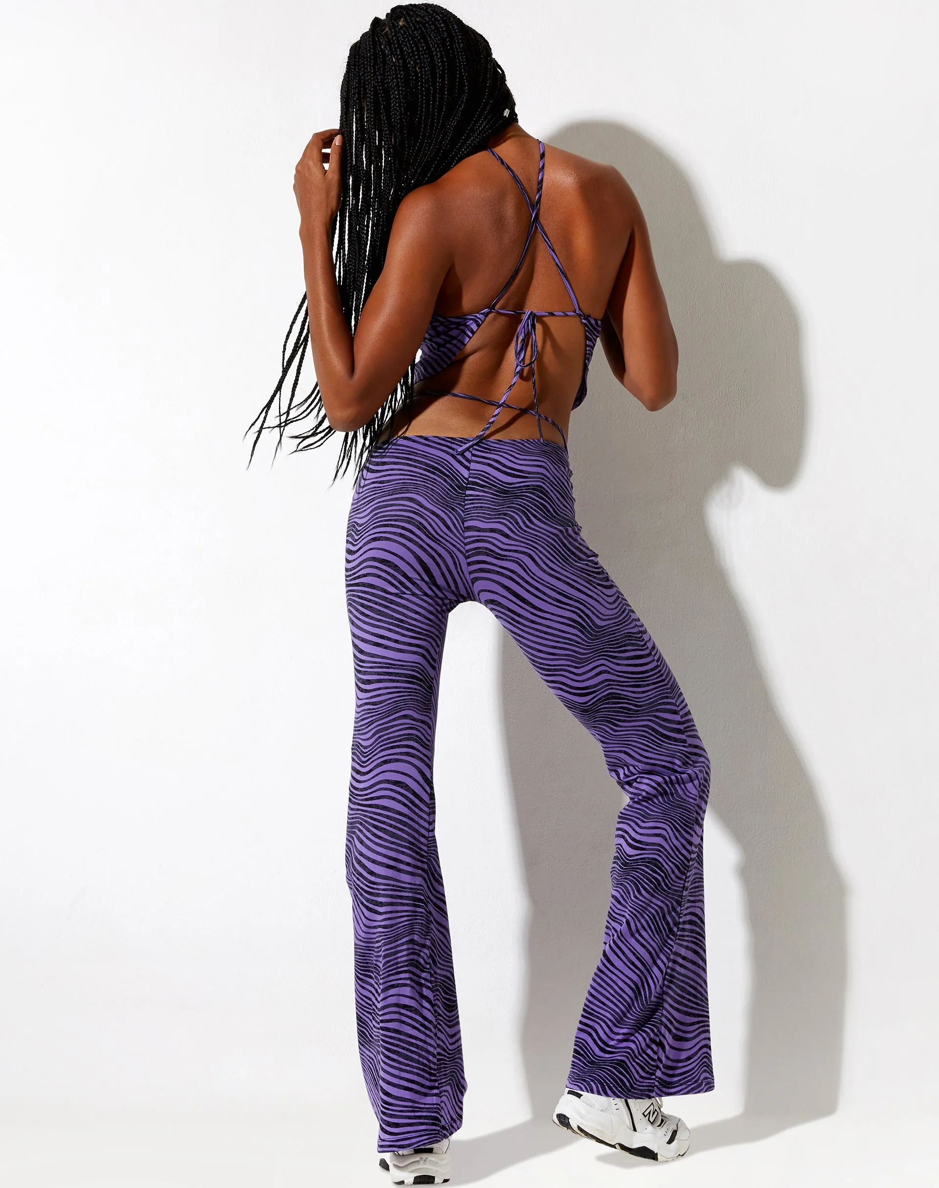 Eda Flare Trouser in Desert Terrain Purple