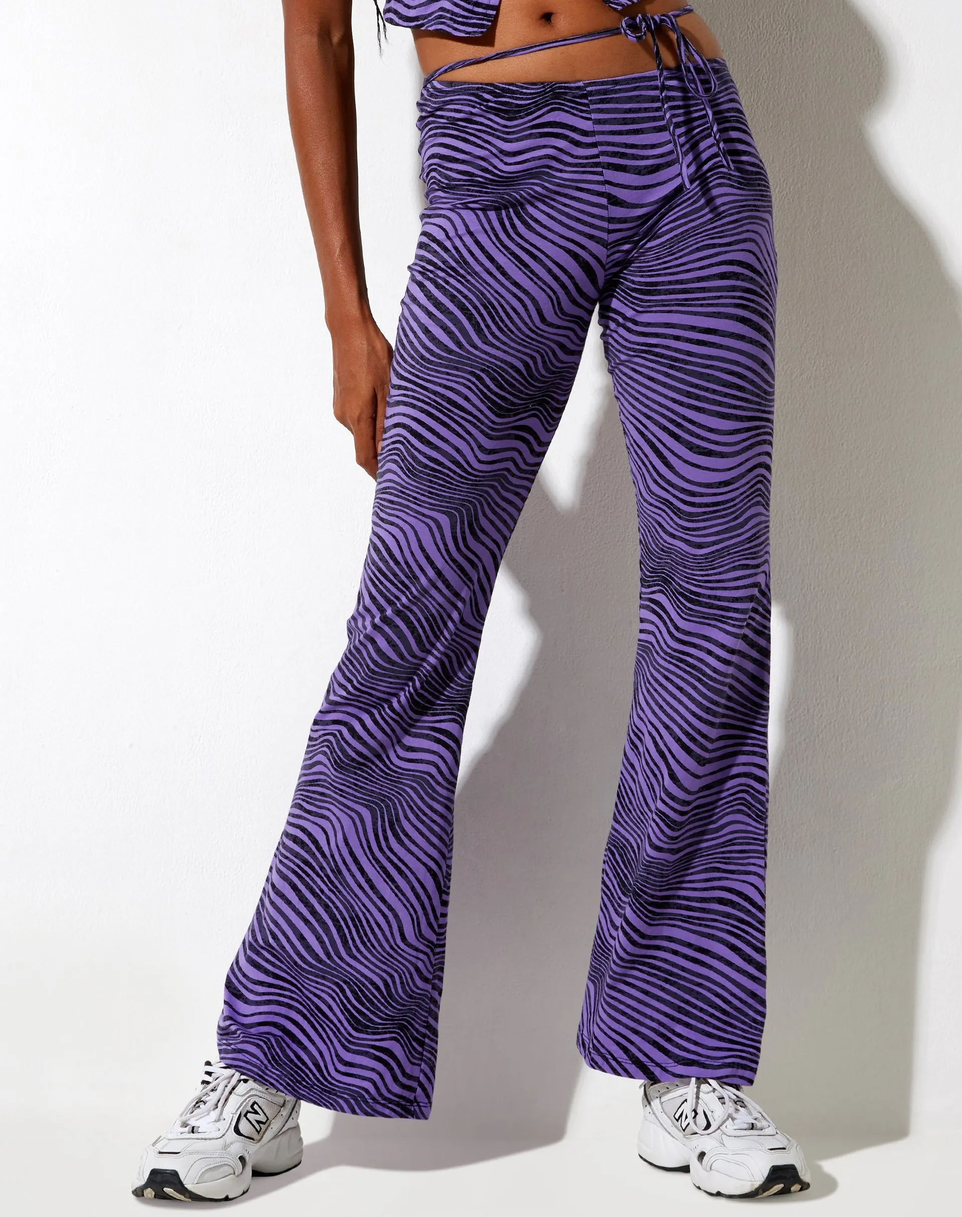 Eda Flare Trouser in Desert Terrain Purple