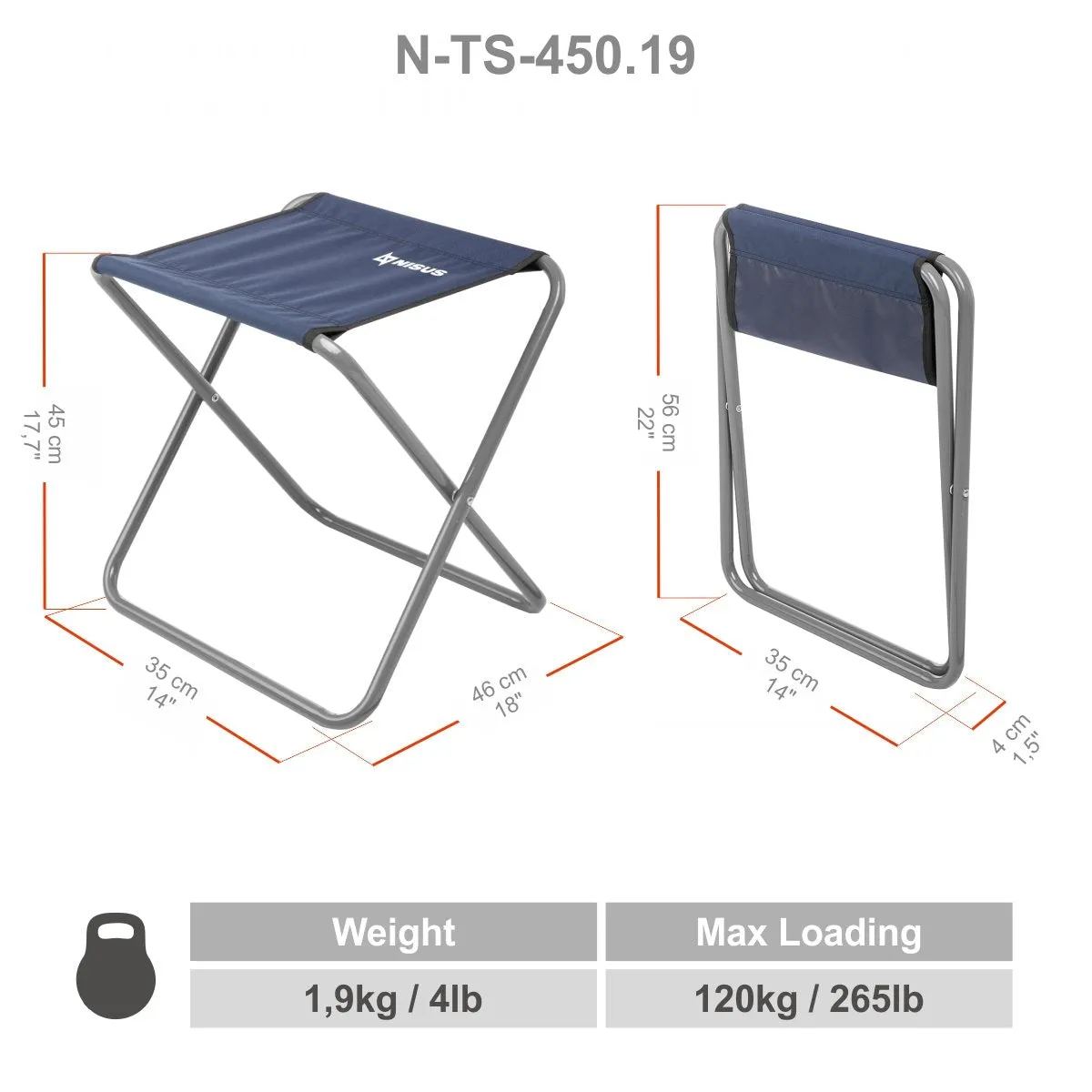 Folding Outdoor Camping Chair with Steel Frame