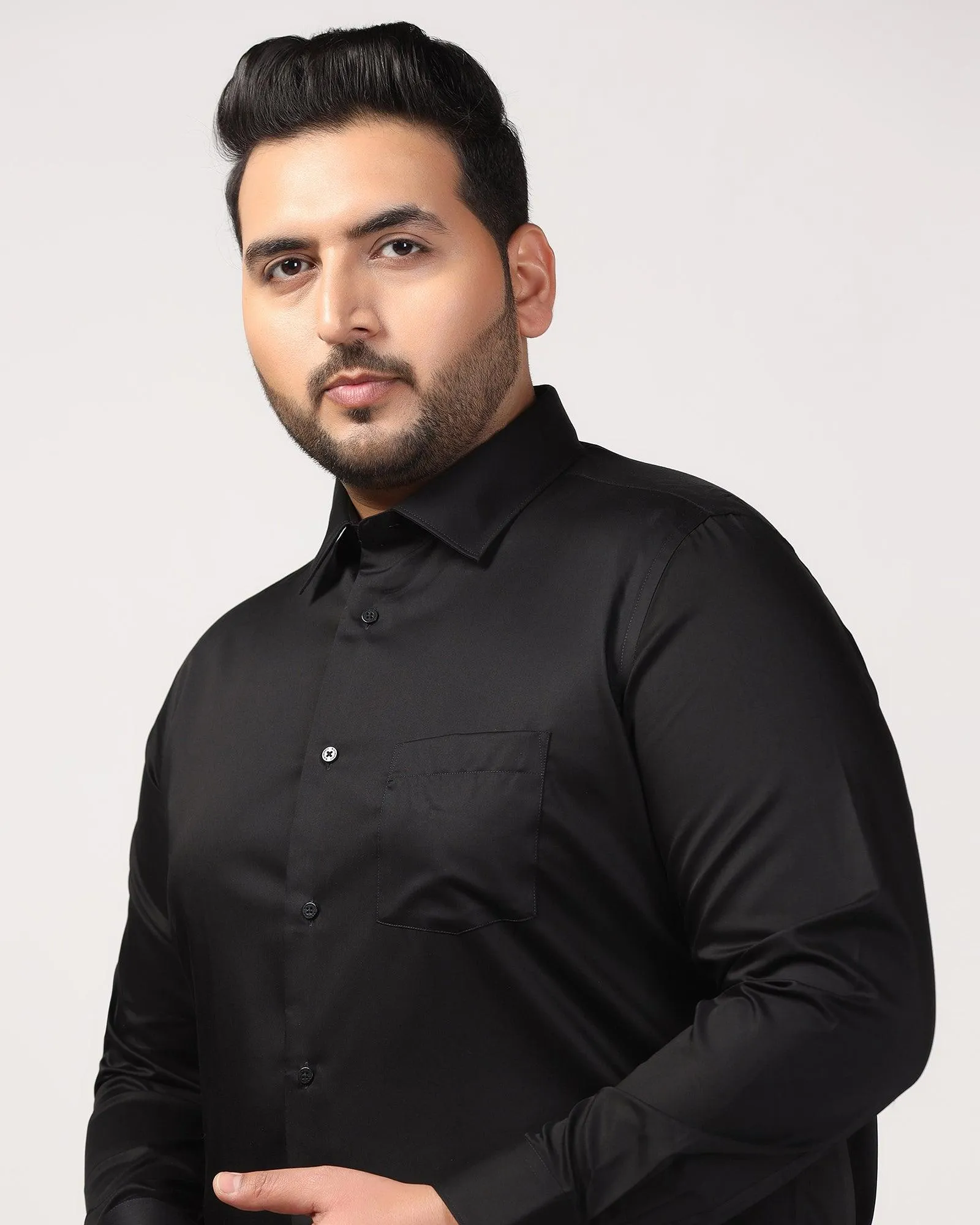 Formal Black Solid Shirt - Dawn