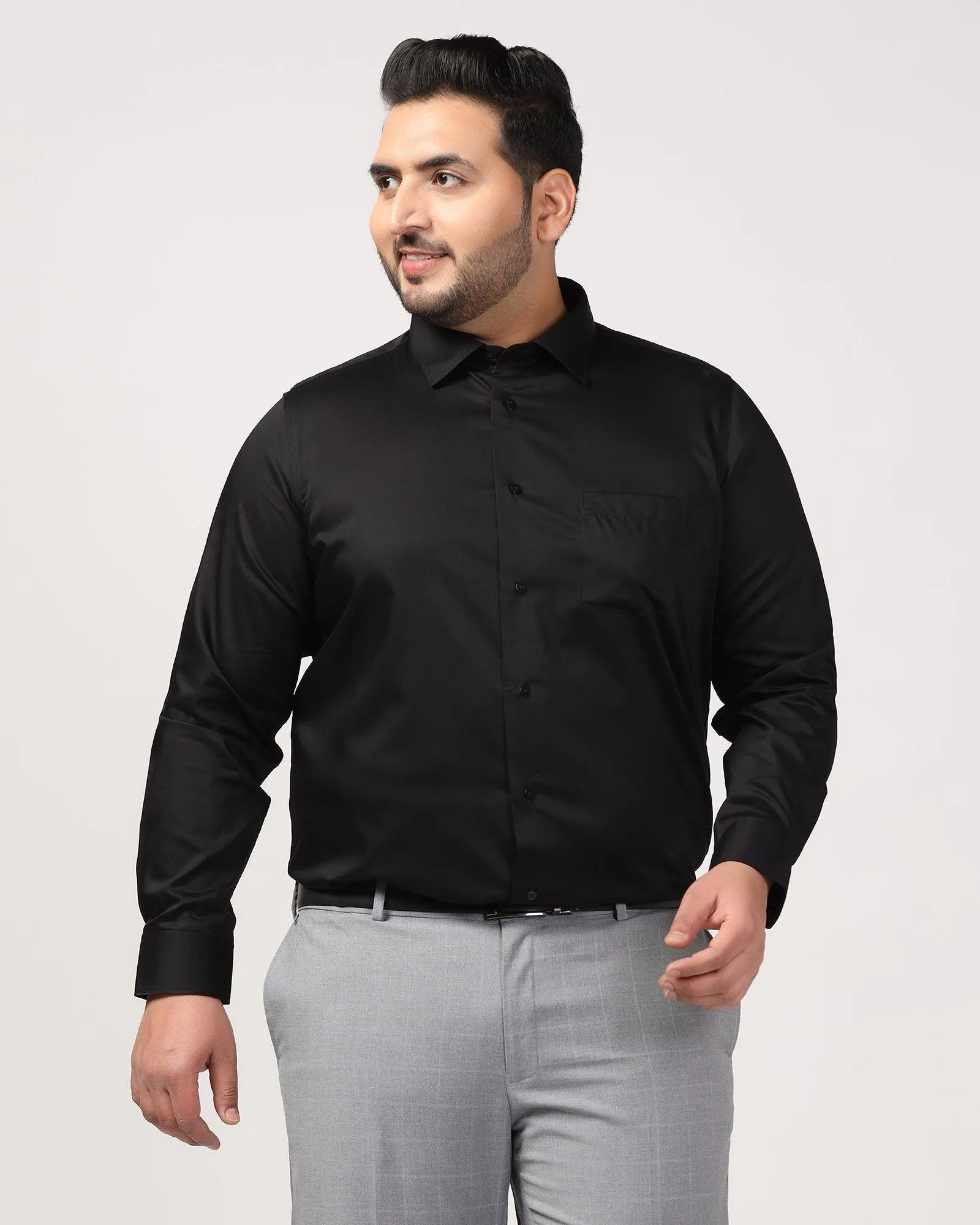 Formal Black Solid Shirt - Dawn