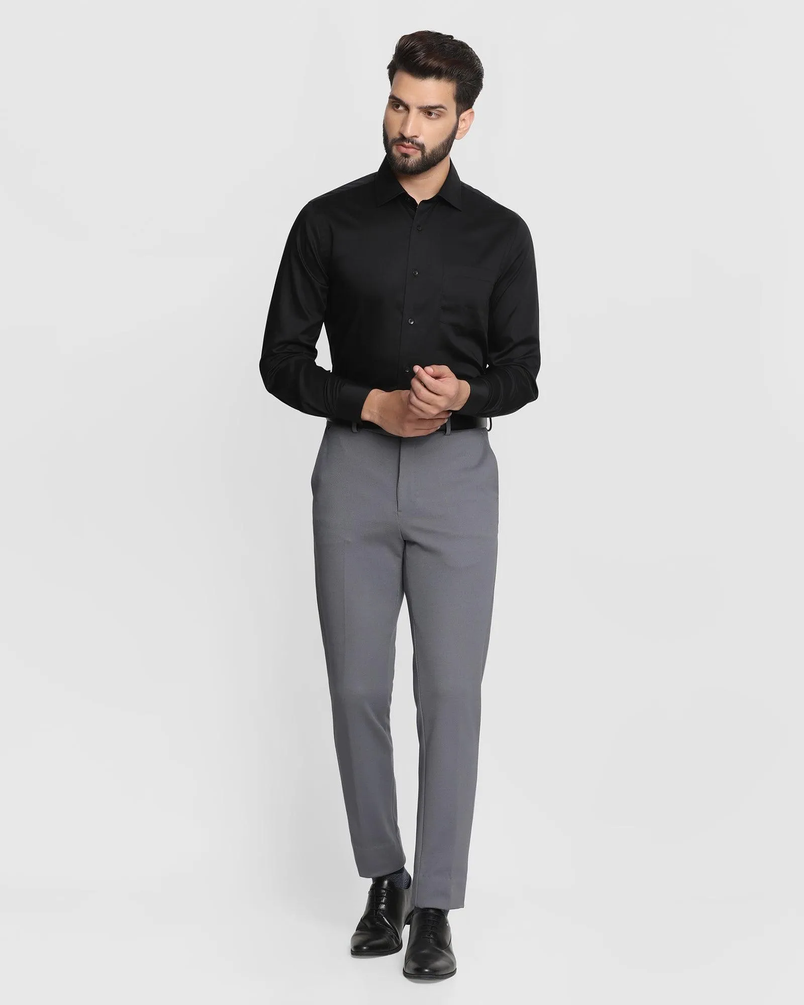 Formal Black Solid Shirt - Dawn