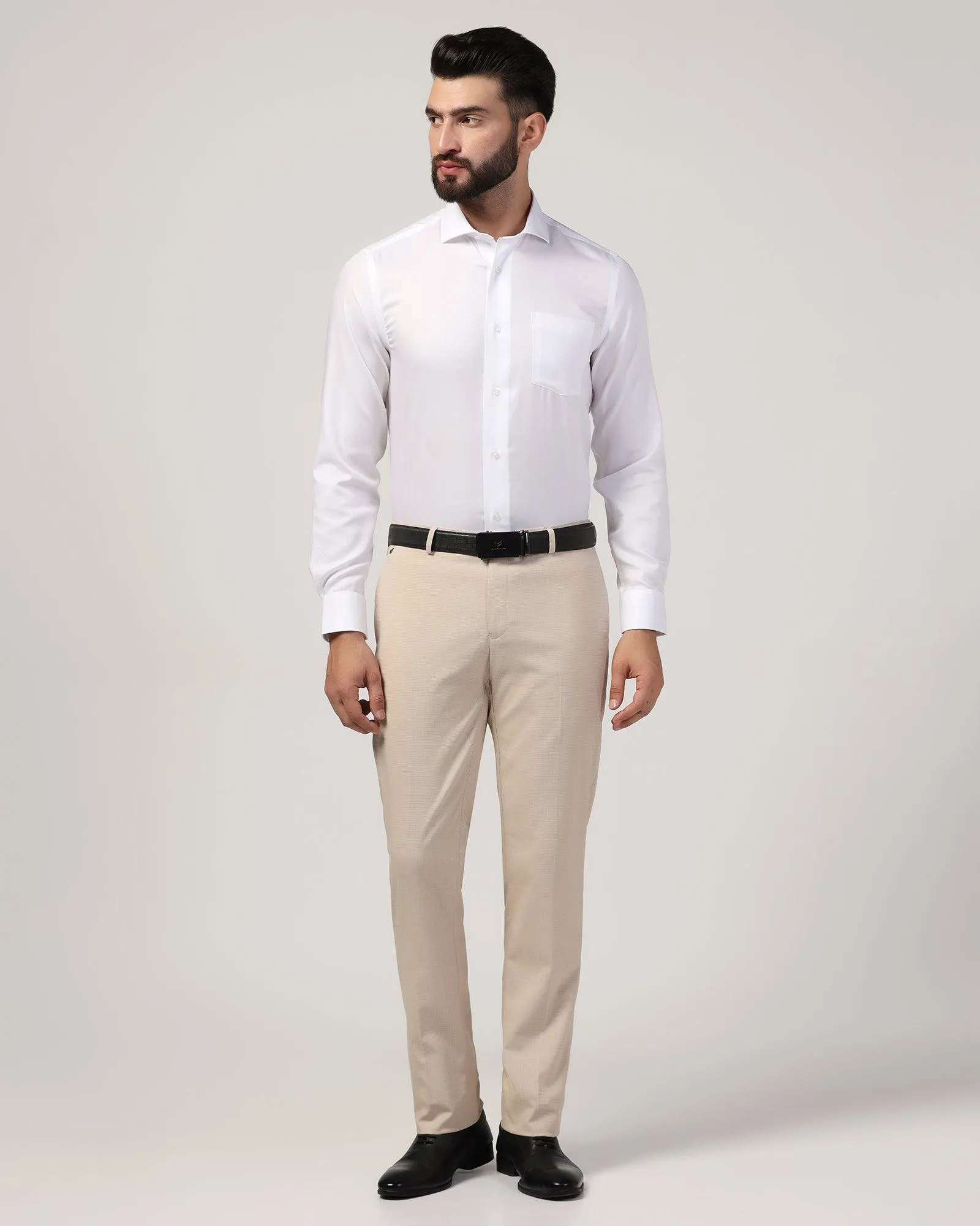 Formal White Textured Shirt - Rager