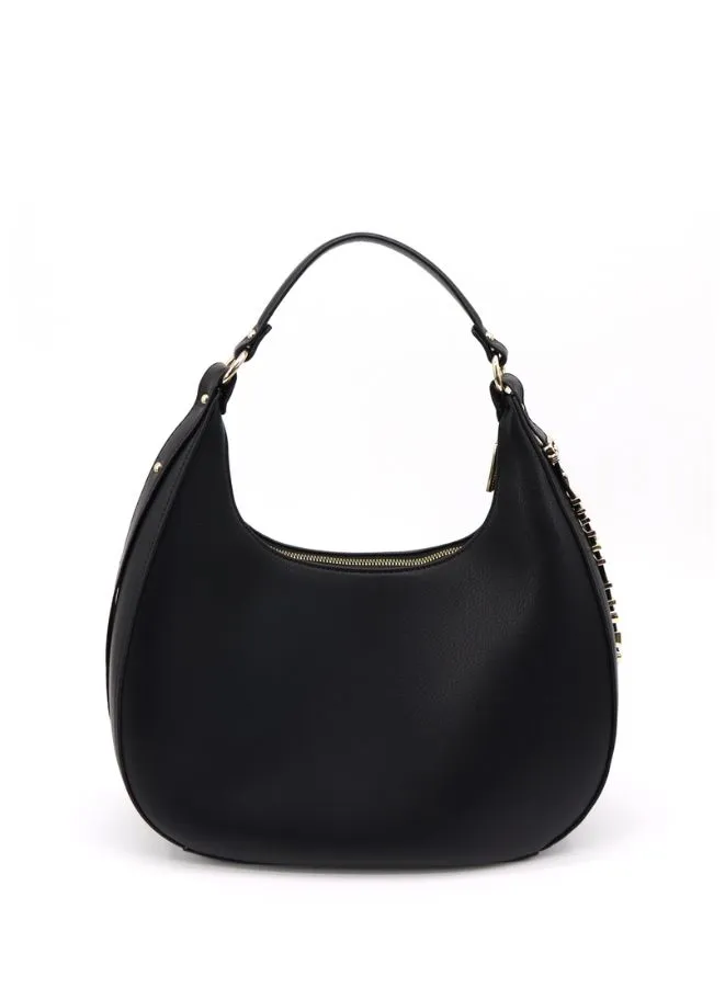 Gai Mattiolo Classic Black Leather Shoulder Bag