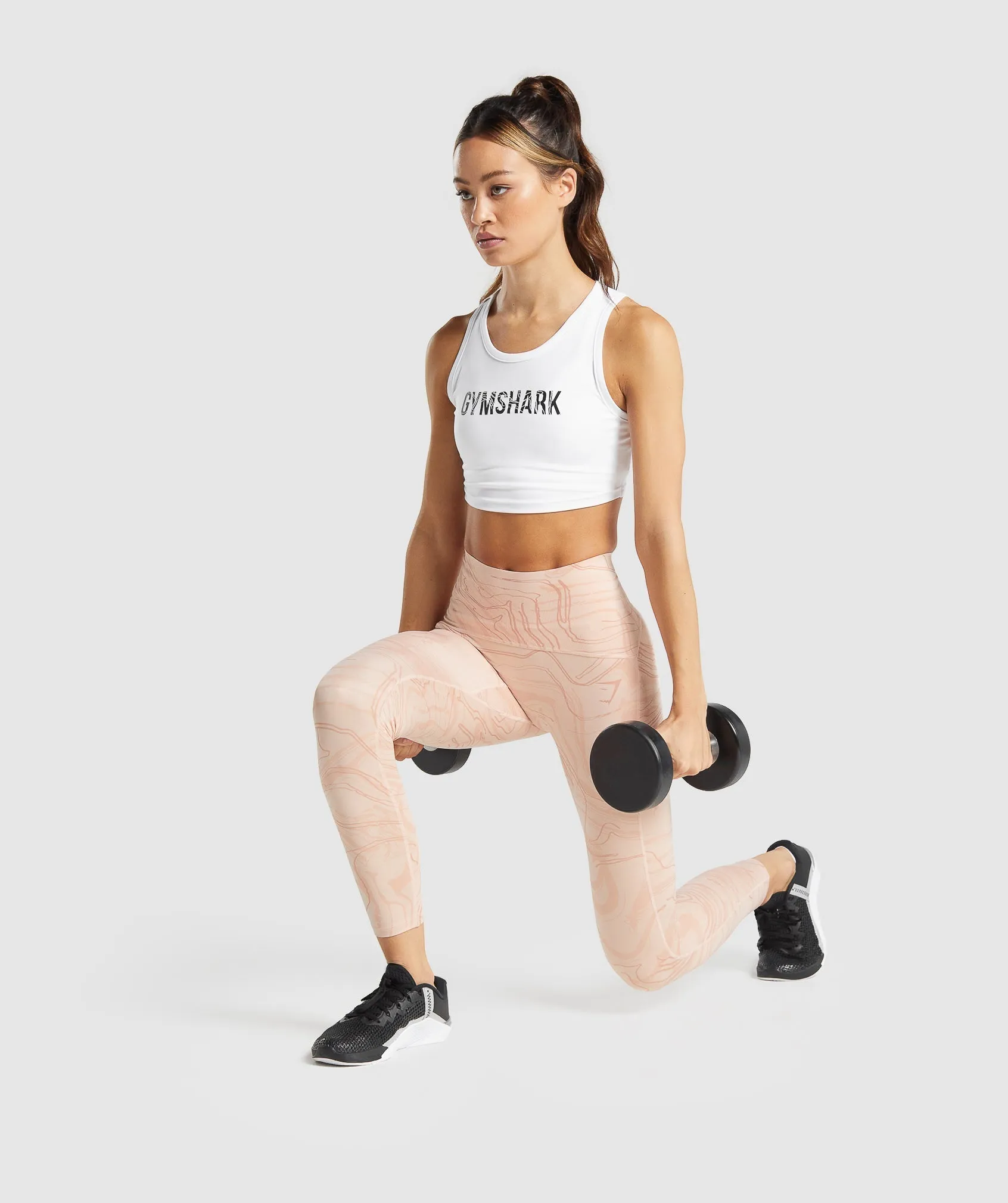 GS Power Support Leggings - Light Pink Print