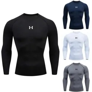 HANRAN Elite Men's Compression Long Sleeve Running T-shirt