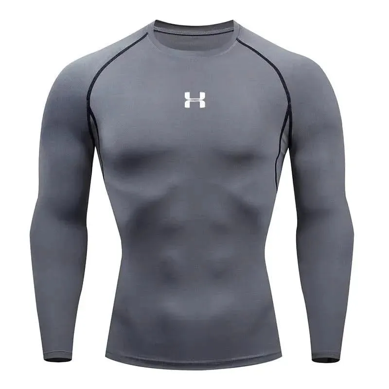 HANRAN Elite Men's Compression Long Sleeve Running T-shirt