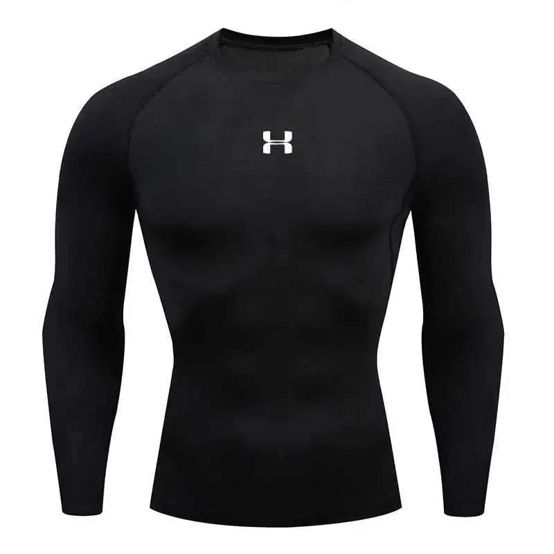 HANRAN Elite Men's Compression Long Sleeve Running T-shirt