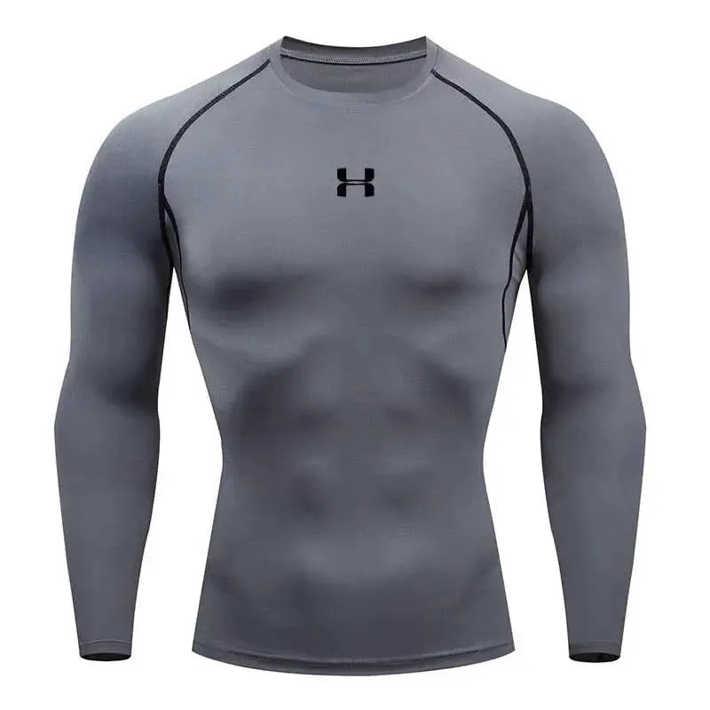 HANRAN Elite Men's Compression Long Sleeve Running T-shirt