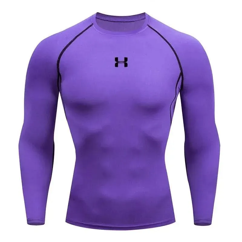 HANRAN Elite Men's Compression Long Sleeve Running T-shirt