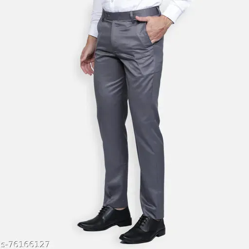 HAUL CHIC'S BLACK,DARK GREY FORMAL TROUSER