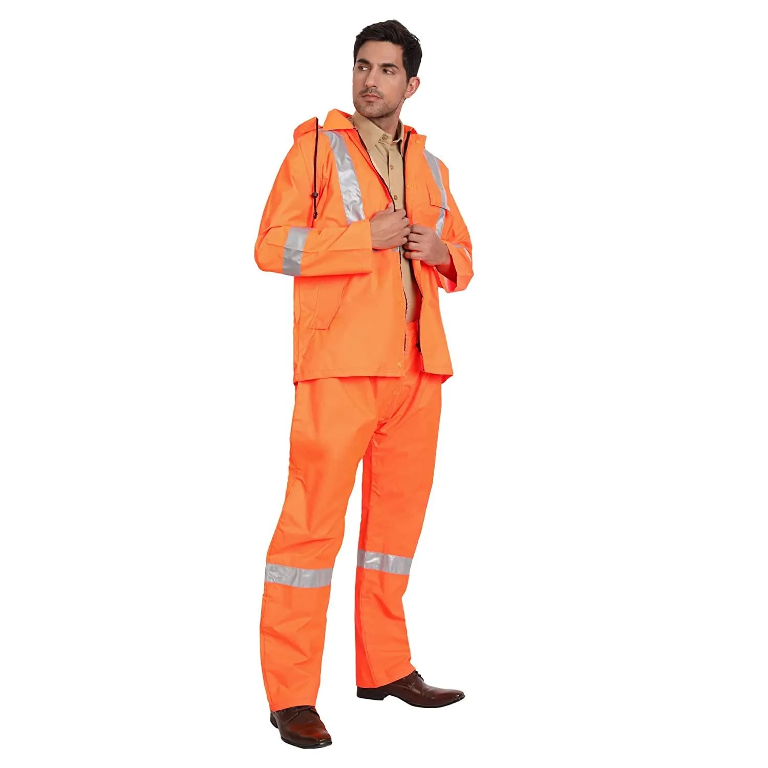 High Visibility Rain Suit - Orange