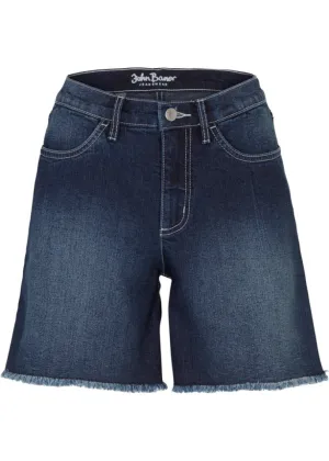 John Baner Jeanswear stretch denim shorts, blue