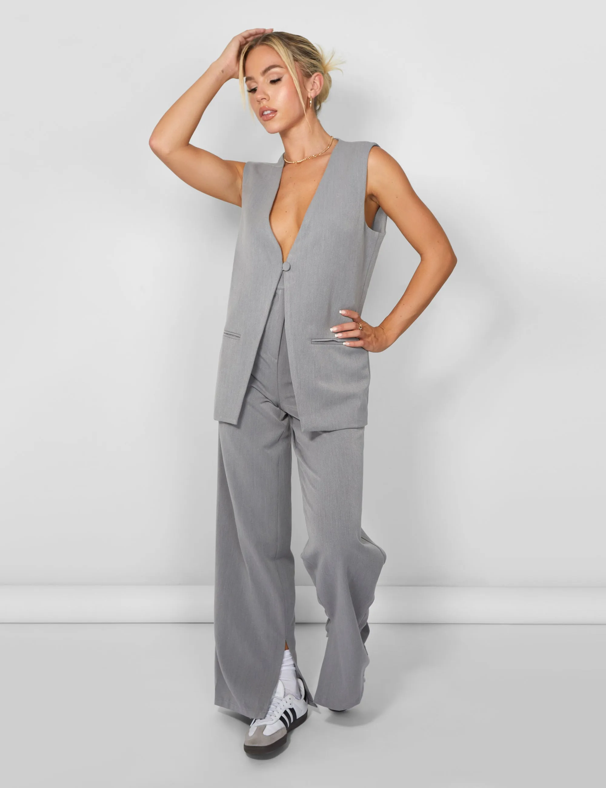 Kaiia Tailored Trousers Grey