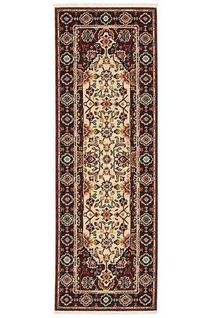 Lilihan 1802W Red/Ivory Rug