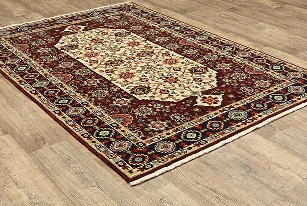 Lilihan 1802W Red/Ivory Rug