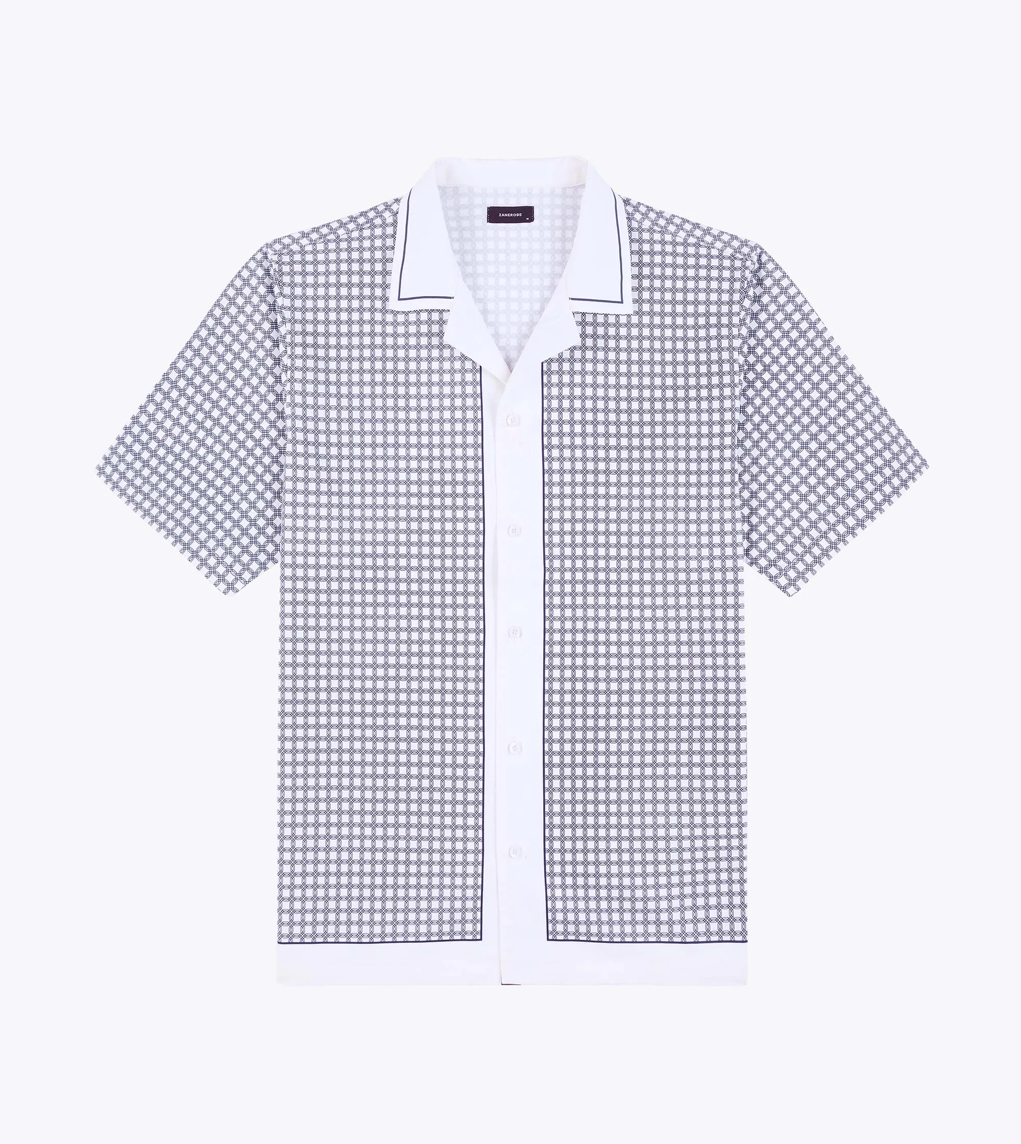 Link-Up SS Holiday Shirt Vintage White/Navy