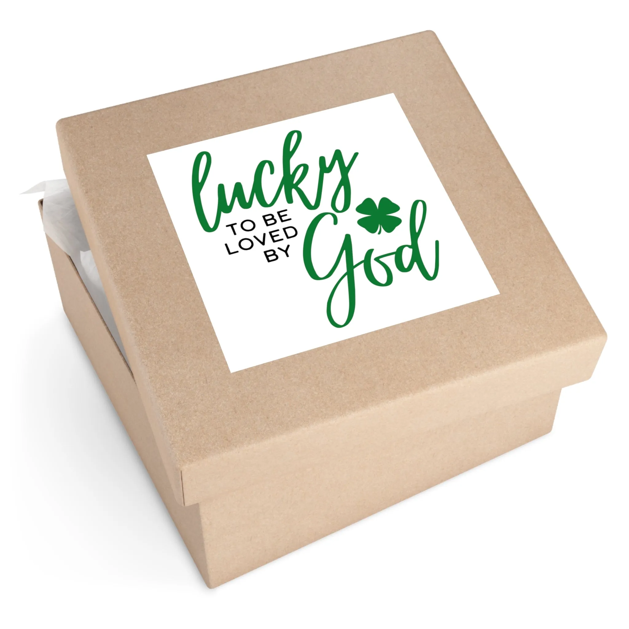 Lucky to be Loved by God Sticker (Indoor\Outdoor)