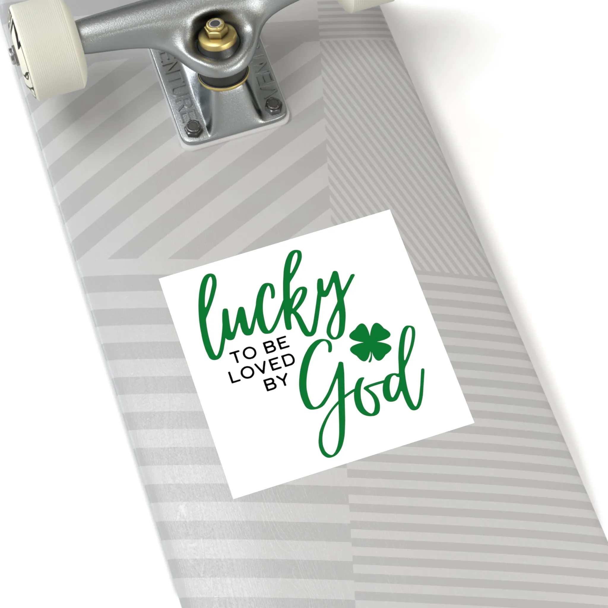 Lucky to be Loved by God Sticker (Indoor\Outdoor)