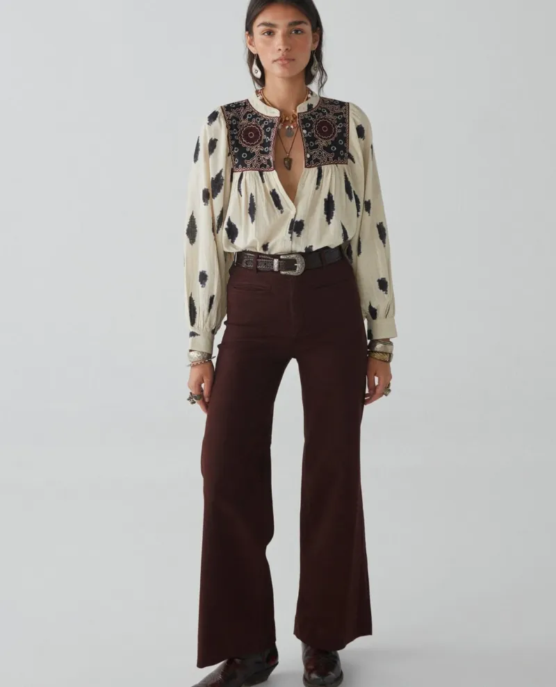 Maison Hotel Viva Megalia Brick Brown Trousers - UK12