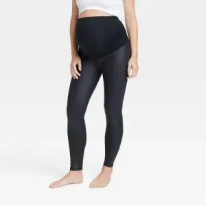 Maternity Leggings: High Gloss, Supportive Belly Panel