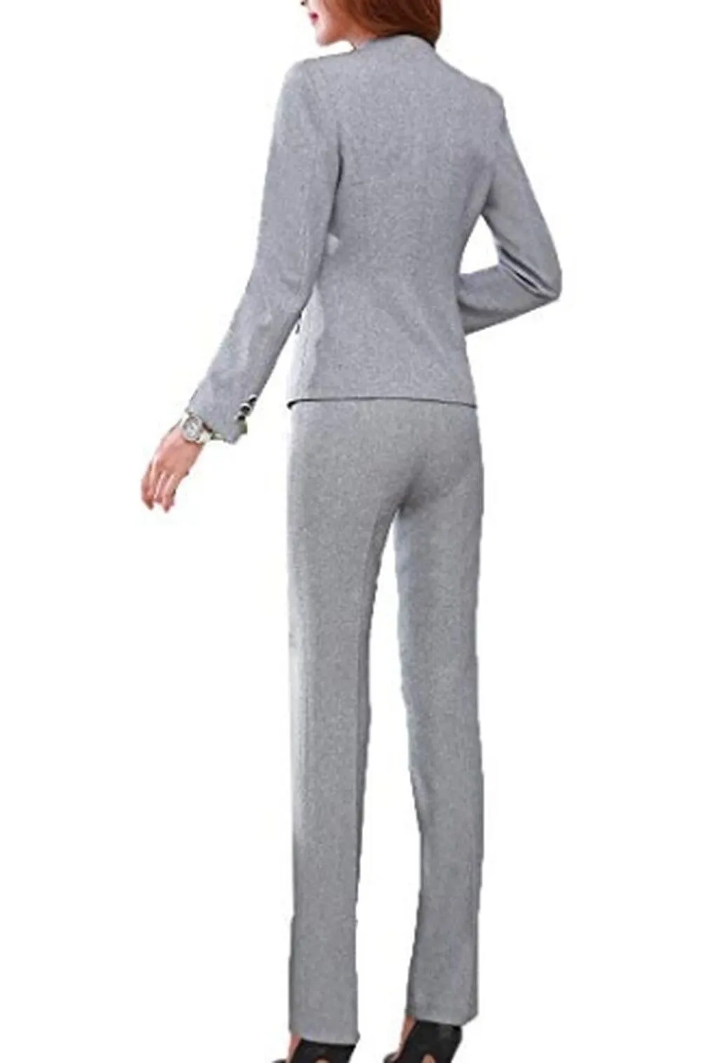 MFrannie Women's Elegant Layer Business OL Coat and Pants Slimming Suit Set