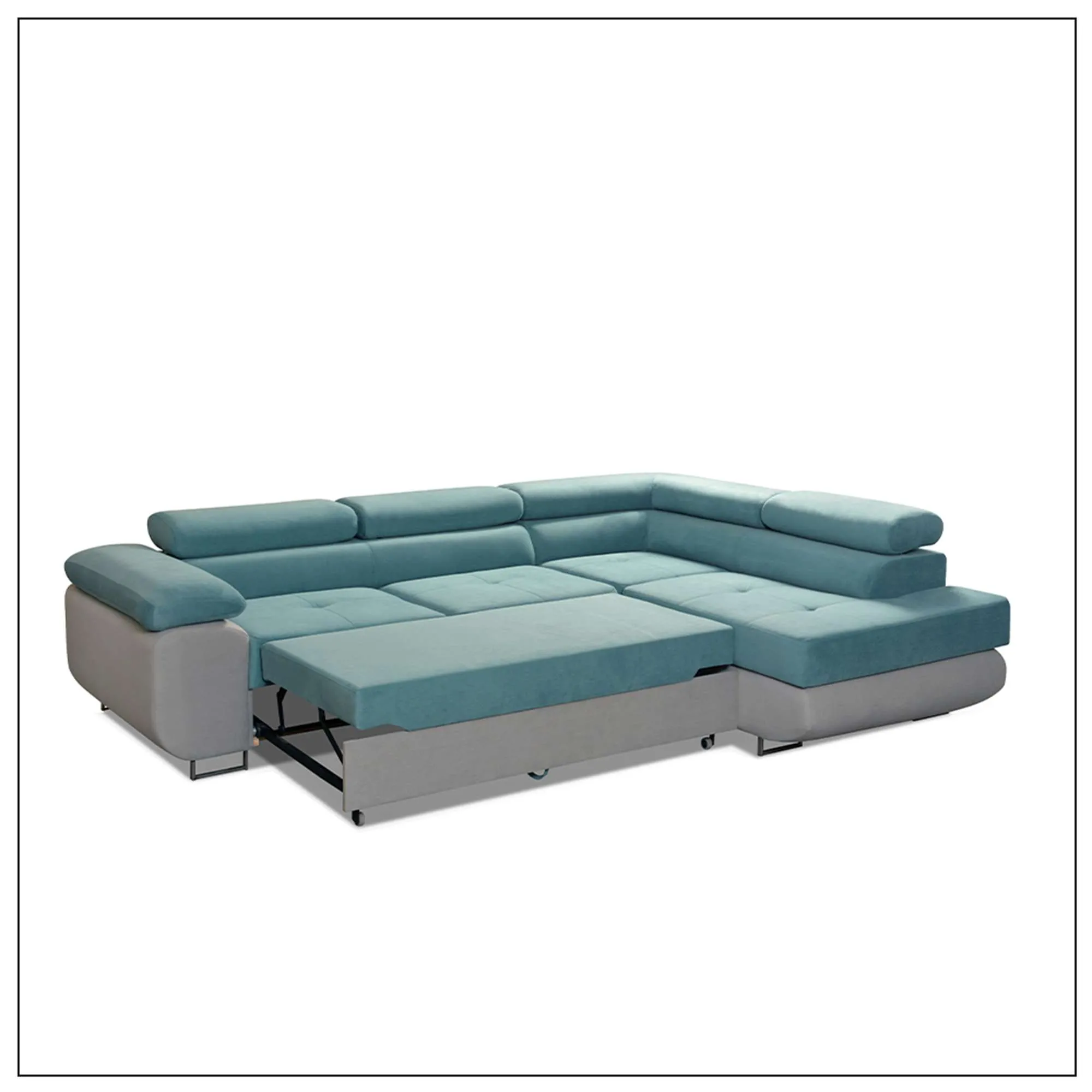 Modern Corner Sofa with Adjustable Headrests - Stylish and Comfortable Sofa for Living Room