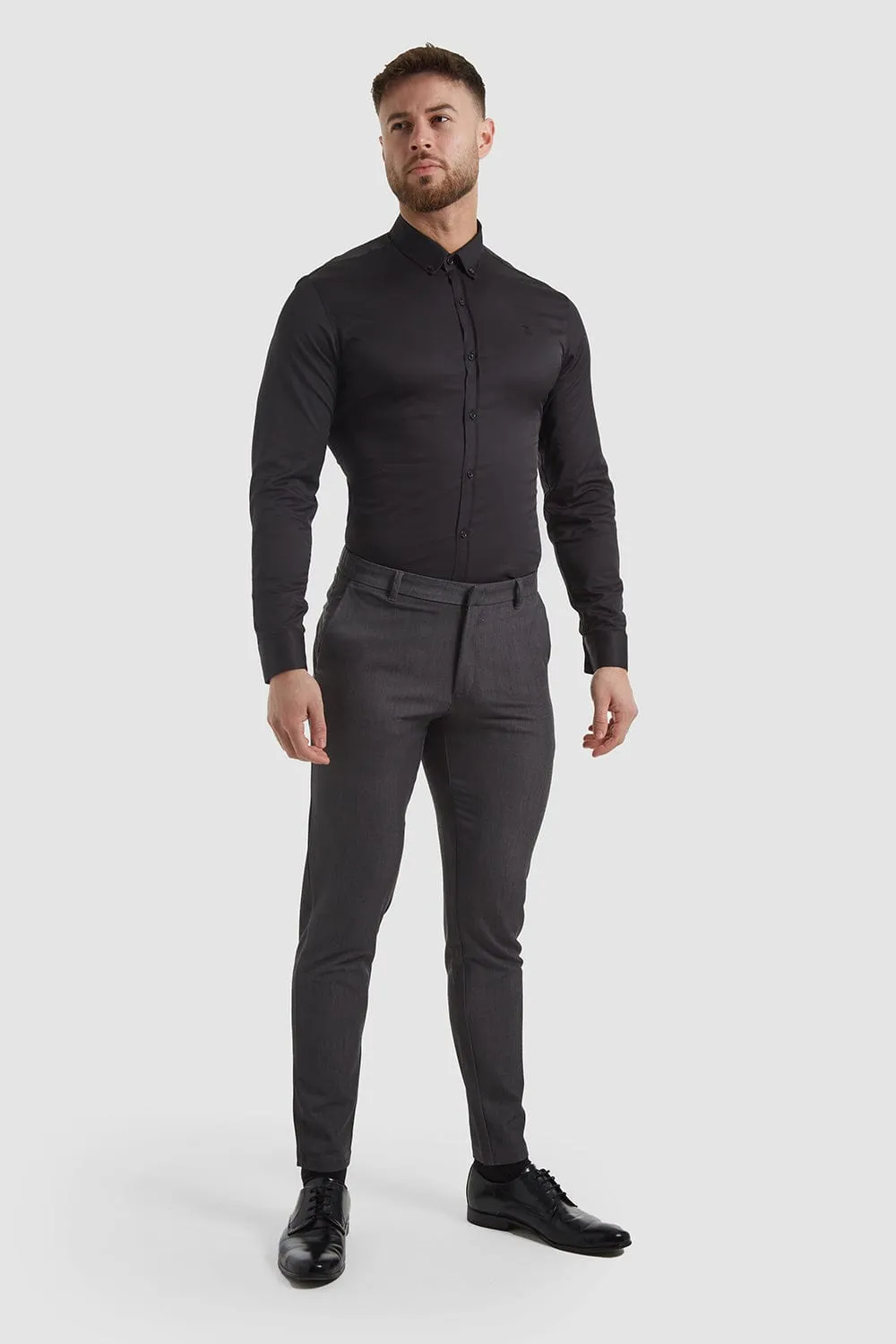 Muscle Fit Essential Trousers 2.0 in Charcoal