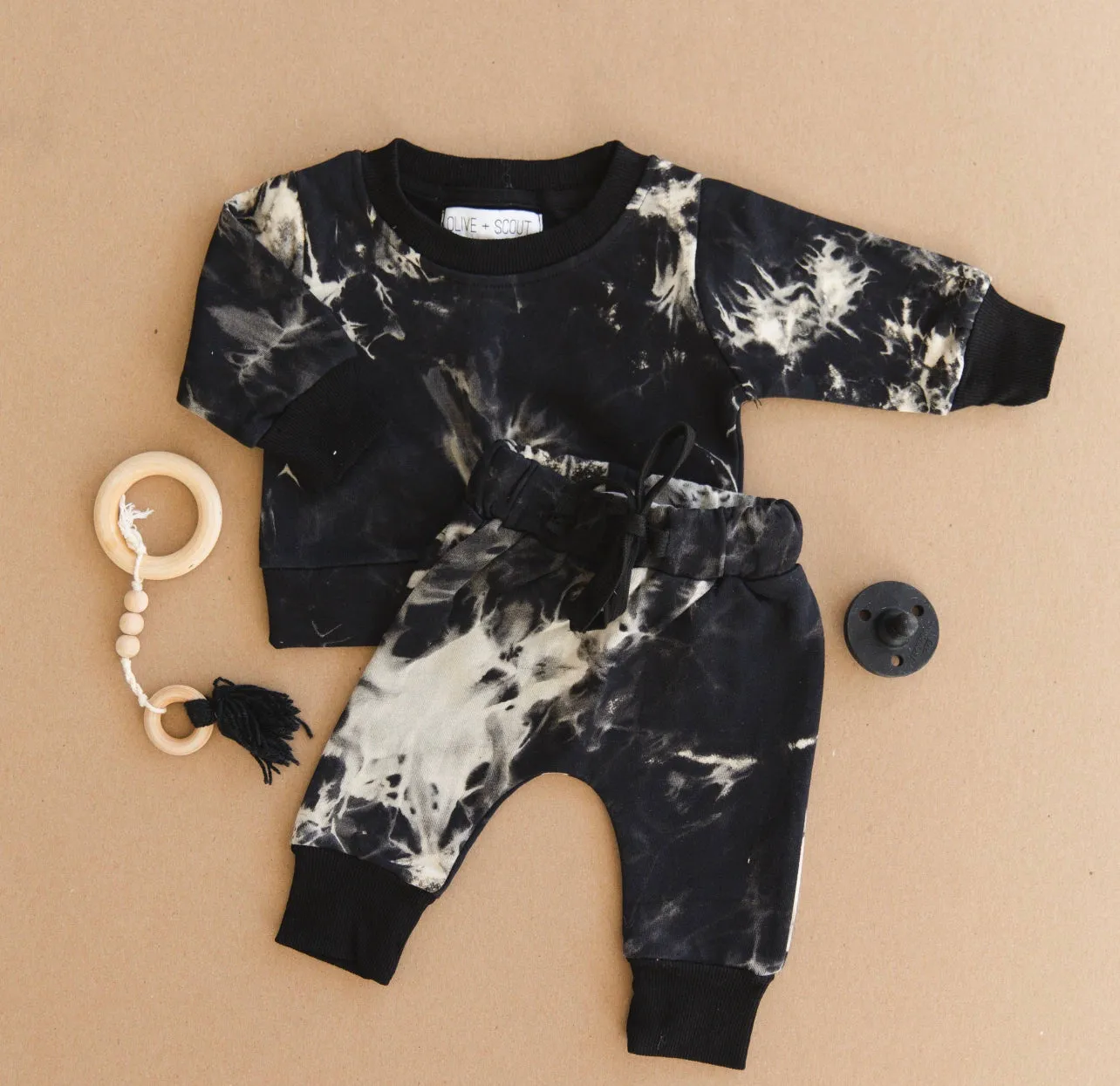 Nash Black & White Marble Jogger Set